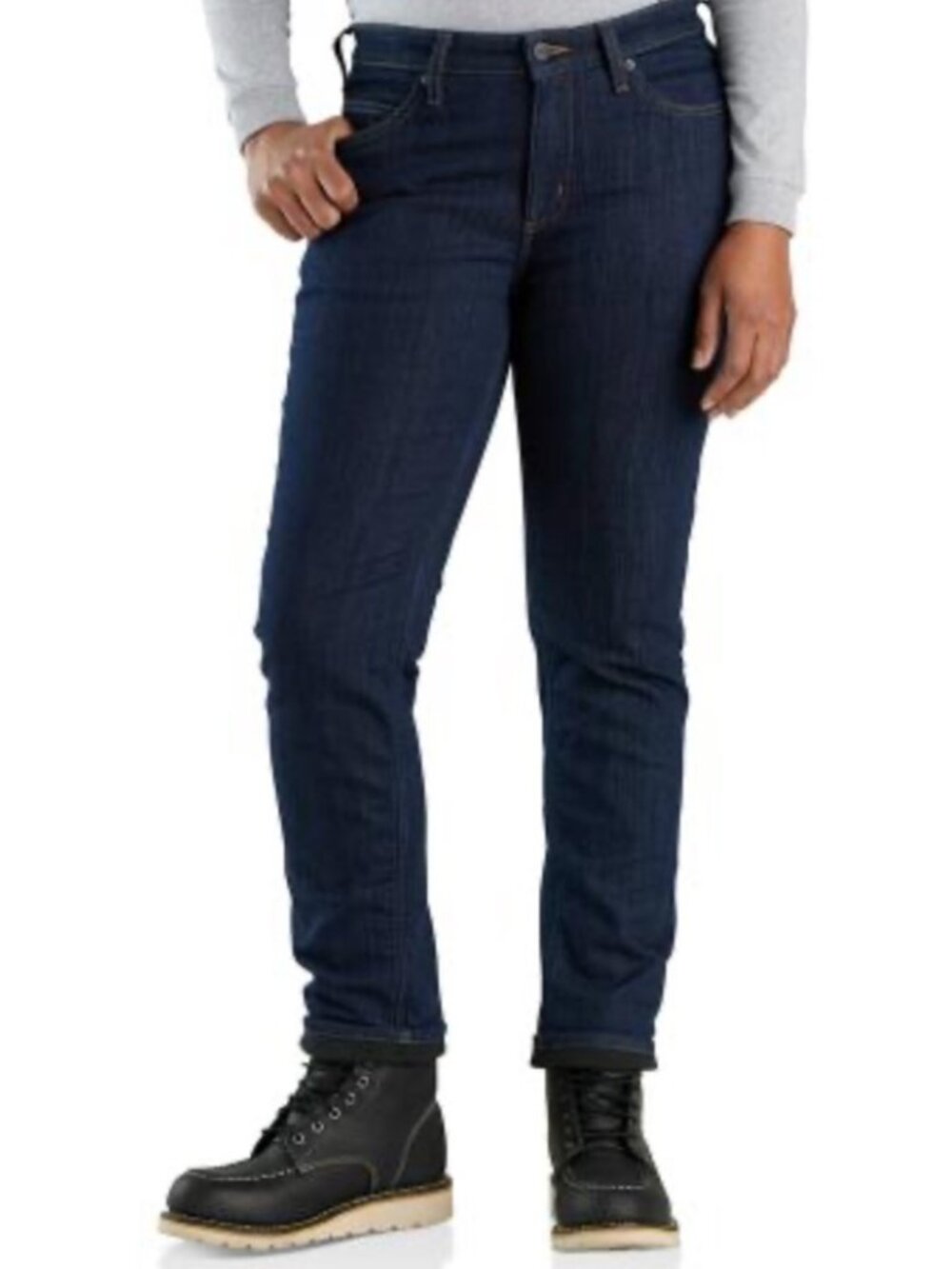 CARHARTT | Women's | NEW | Rugged Flex Relaxed Fit Fleece-Lined Jeans | Size 12R